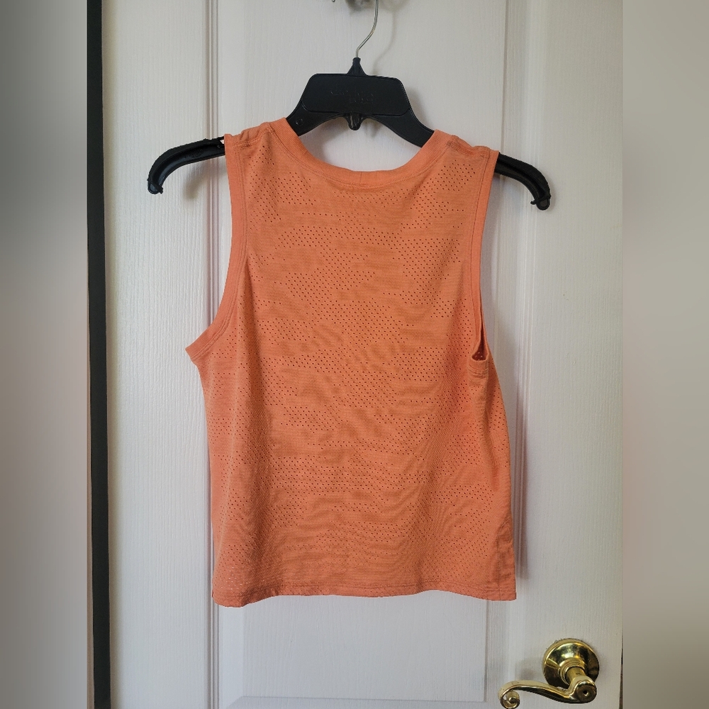 Lululemon Train to Be Cropped Muscle Tank Top Dot Camo Orange Size 4 Sleeveless - Picture 2 of 10